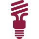 line icon of a light bulb