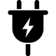 decorative icon representing an electrical plug