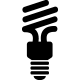 line icon of a light bulb